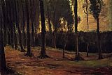 A Picnic Before The Woods Paintings - Edge of a Wood by Vincent van Gogh